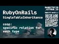 Rails - Singel Table Inheritance Specific Relation for Each User Type