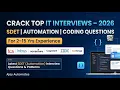 Complete Automation Testing Interview Prep Selenium Framework API Testing Java Coding 2026