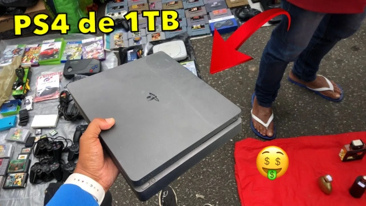 CAÇADA GAMER PS4 DE 1TB NA FEIRA DO ROLO | JOGOS PS2 PS3 XBOX E CONTROLE DE PC GAMER