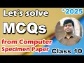 2025 Computer Specimen Paper MCQs ICSE Class 10th Computer