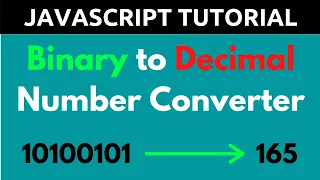 Learn How to Convert Binary number to a Decimal number In Javascript in Hindi