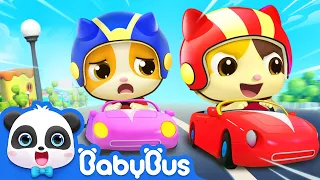 Download Little Car \u0026 Balloon Boat Race | Nursery Rhymes | Kids Cartoon | BabyBus MP3