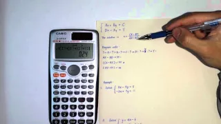 Calculator Program for Simultaneous Equations Casio