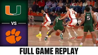 Miami vs Clemson Full Game Replay 2025-26 ACC Men s Basketball