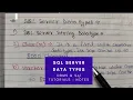 Explain Data types in SQL Server in Dbms - SQL Tutorials in Hindi
