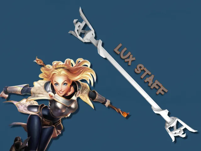 League of Legends Lux Staff • Lux Cosplay Prop STL • 3D Printed Replica STL video thumbnail