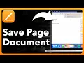 How To Save Documents In Pages On Mac