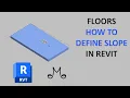 Revit Tutorial - How to define slope for floors