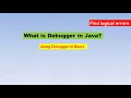 What is Debugger in Java Using Debugger in BlueJ Computer Wallah