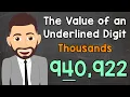 Finding the Value of an Underlined Digit Place Value to the Hundred Thousands Place