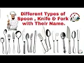 Download Lagu Types of Spoon Knife and Fork || Cutlery Sets With Name And Size AP Spoon || Hotel Management