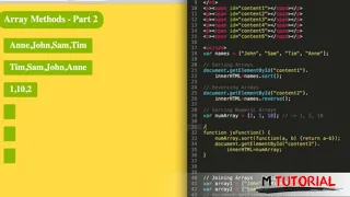 Tutorial JavaScript for beginners Array Methods Part 2 M Tutorial