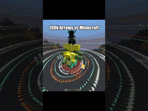 100K Arrows vs Minecraft🔥 #minecraft #shorts