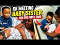 KK MEETING HIS BABY SISTER FOR THE FIRST TIME HIS REACTION WAS PRICELESS