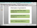 JDBC Tutorial P8 Prepared Statements Part 1