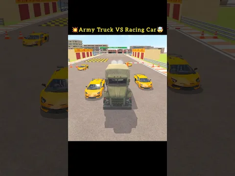 Indian Army Man Gaya Racing Track Per 🤯| Indian Theft Auto simulator 💥 #shorts #gaming #gta #army