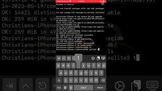 Run SQL on iPhone with SQLite in iSH Shell Create DB Query in Terminal
