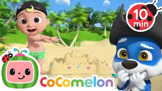 Building a sandcastle ⌛ CoComelon JJ's Animal Time | Animal Songs