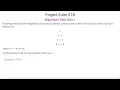 Project Euler 018 - Maximum Path Sum I