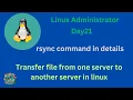 Day21 rsync Command rsync command Explained