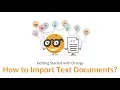Getting Started with Orange 19 How to Import Text Documents