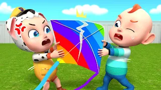 Oh no! The Kite is Broke🪁| Sharing Song |  Rosoo Nursery Rhymes & Kids Songs