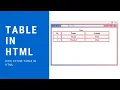 Table Tag in HTML in Marathi How to use Table Tag HTML Tutorial