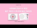 How to Use my Free Coloring Pages - Printables Procreate Templates
