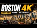 BOSTON 4K Downtown Driving Walking Tour Massachusetts City Tour
