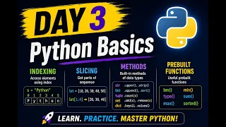 Day3 Indexing Slicing methods and pre-built functions