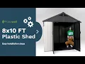 Patiowell Plastic Storage Shed 8 x 10 FT Assembly