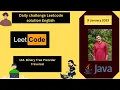 144 Binary Tree Preorder Traversal English Leetcode Daily Challenge Solution Java