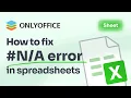 What is A error in spreadsheets and how to fix it