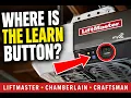 How to Find the Learn Button on a LiftMaster Chamberlain or Craftsman Garage Door Opener