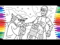 Star Wars Coloring Pages for Kids Coloring Yoda R2-D2 and C-3PO Coloring Star Wars Characters