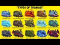 Lagu Types of Thomas 🚂 | 15 CRAZY Transformations That Will BLOW Your Mind!