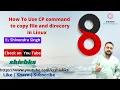 How to use CP command in Linux RHEL 8 with Examples Explanation