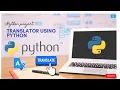 how to create translator using python only 4 line of code using pip install Translator