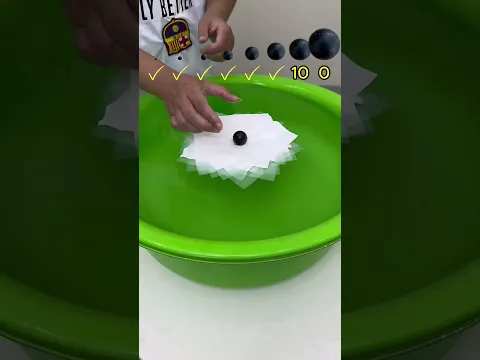 How much paper does it take to make the object float #experiment #asmr