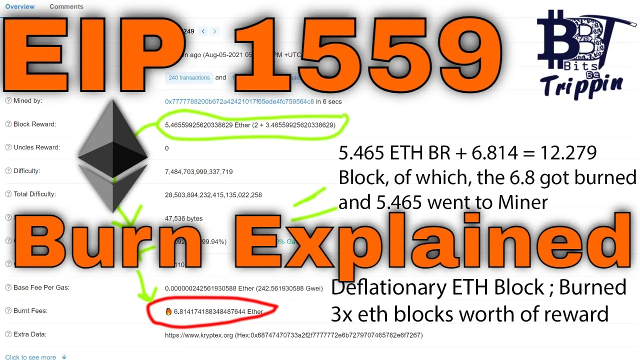 Ethereum EIP-1559 Fee Burn EXPLAINED