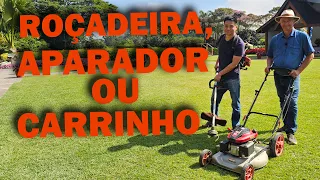 Roçadeira ou carrinho - Qual o melhor equipamento para o seu gramado?