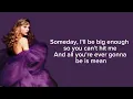TAYLOR SWIFT - Mean (Taylor’s Version) (Lyrics)