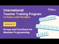 S3 Modular Programming Using Array and Functions Teacher Training Program Python with PictoBlox
