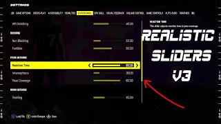 MADDEN 24 REALISTIC SLIDERS v3 ALL MADDEN