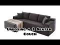 Unboxing 104 Cloud Sectional Couch L-Shape Chaise Modern Couch