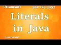 Literals in java java literals types of literals in java integral literals in java