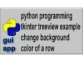 Treeview Python widget tkinter add color to rows