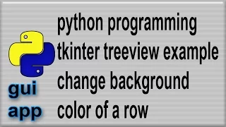 Treeview Python widget tkinter add color to rows