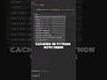 How to cache in python with redis