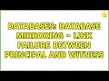 Databases Database mirroring - link failure between principal and witness 2 Solutions